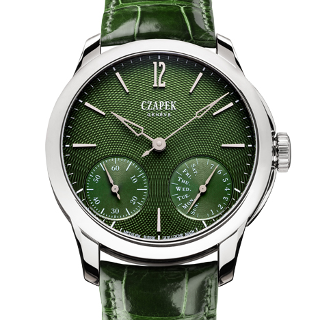 CZAPEK
 Quai des Bergues Ricochet Guilloche Rainforest Green dial | チャペック ケ・デ・ベルク リコシェ・ギョーシェ レインフォレスト・グリーン ダイアル