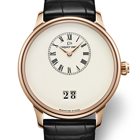 JAQUET DROZ
 GRANDE DATE 18KRG IVORY ENAMEL | ジャケ・ドロー グラン・デイト 18KRG アイボリーエナメル