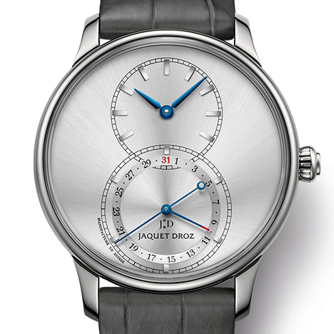 JAQUET DROZ
 Grande Seconde Quantième Satin-Brushed Gray | ジャケ・ドロー グラン・セコンド カンティエーム サテンブラッシュ グレー