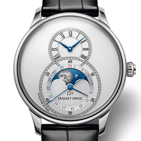 JAQUET DROZ
 Grande Seconde Moon Silver | ジャケ・ドロー グラン・セコンド ムーン シルバー