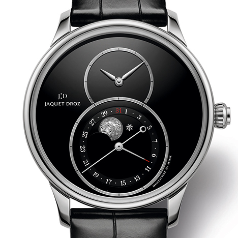 JAQUET DROZ
 Grande Seconde Moon Onyx | ジャケ・ドロー グラン・セコンド ムーン オニキス