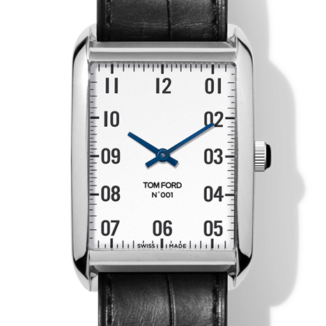 TOM FORD TIMEPIECES
 N.001 POLISHED STANLESS STEEL CASE WHITE DIAL | トム フォード N.001 ポリッシュド ステンレススティールケース ホワイトダイアル