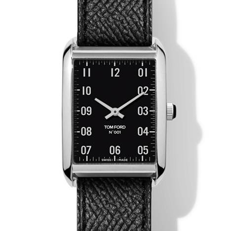 TOM FORD TIMEPIECES
 N.001 POLISHED STAINLESS STEEL CASE  BLACK DIAL  | トム フォード N.001 ポリッシュド ステンレススティールケース ブラックダイアル