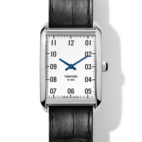 TOM FORD TIMEPIECES
 N.001 POLISHED STANLESS STEEL CASE WHITE DIAL | トム フォード N.001 ポリッシュド ステンレススティールケース ホワイトダイアル