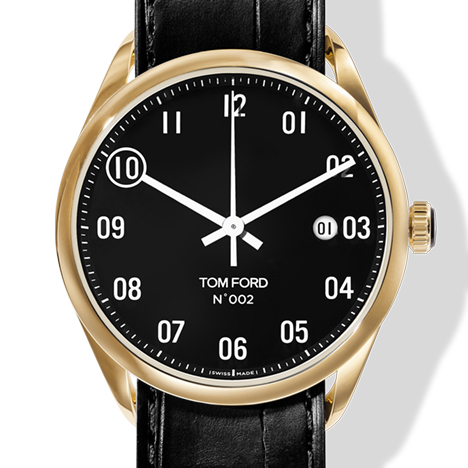 TOM FORD TIMEPIECES
 N.002 AUTOMATIC POLISHED 18KTG CASE BLACK DIAL | トム フォード N.002 オートマチック ポリッシュド 18KTイエローゴールドケース ブラックダイアル