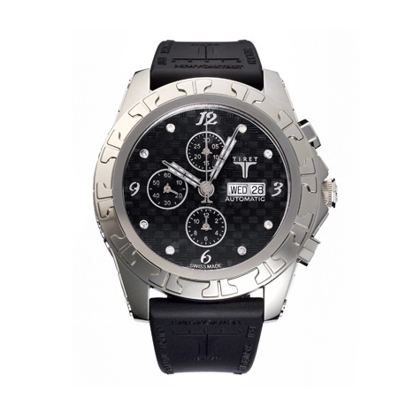 TIRET
AUTOMATIC CHRONOGRAPH 100 Black Enamel 8 points Dia | ティレット オートマティック クロノグラフ 100 ブラック エナメル 8 ポイントダイア