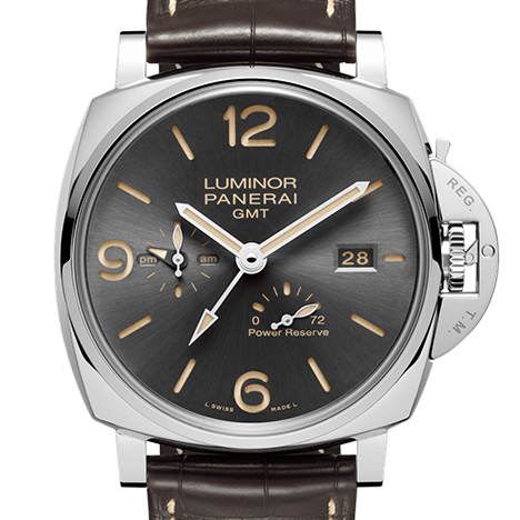 LUMINOR DUE 3 DAYS GMT POWER RESERVE AUTOMATIC ACCIAIO - 45MM(ルミノール ドゥエ スリーデイズ GMT パワーリザーブ オートマティック アッチャイオ - 45mm)