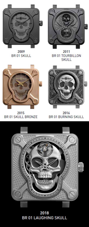 BELL & ROSS(ベル＆ロス) 薄笑いを浮かべる骸骨。オートマタムーブメントを搭載した新しいSkullウォッチ「BR 01 LAUGHING SKULL」