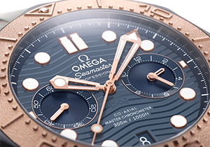 OMEGA(オメガ) 2020新作 チタン、タンタリウム、ゴールドの鮮烈な融合。オメガ「シーマスター ダイバー300M クロノグラフ チタン タンタリウム ナンバード エディション」