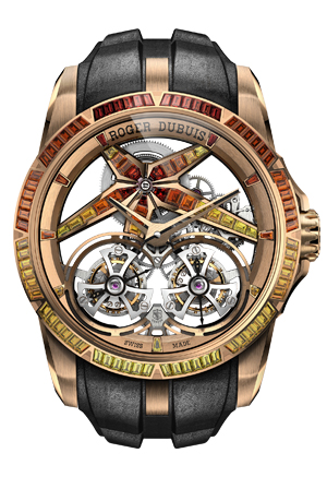 ROGER DUBUIS(ロジェ・デュブイ) 2024新作 色彩の旋風。ロジェ・デュブイ「エクスカリバー サンライズ ダブルトゥールビヨン」