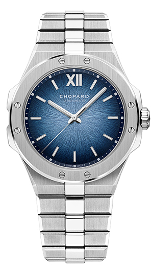 CHOPARD(ショパール) 2025新作 プラチナの洗練と新たな「Shades of Ice」ブルー文字盤のエレガンスが調和するダブル認証のエクセレンスを備えたタイムピース。ショパール「アルパイン イーグル 41 XP CS プラチナ」