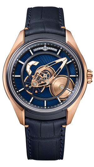 ULYSSE NARDIN(ユリス・ナルダン) 2025新作 伝統的な職人技と型破りな時計学が出会う場所、スイス、ル・ロックルの職人技で製作されるリミテッド・エディションモデル。ユリス・ナルダン「フリーク X ゴールド エナメル」