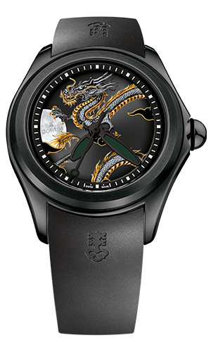 CORUM(コルム) 2026新作 夜に光を纏い覚醒するドラゴン ― ドーム型風防が描き出す幻想的なドラゴンウォッチ。コルム「バブル 47 ドラゴン オートマティック」