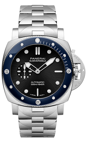 PANERAI(パネライ) 2026新作 メタルブレスレットとハイコントラストなノーデイト文字盤を備えた44mmダイバーズウォッチ。パネライ「サブマーシブル」