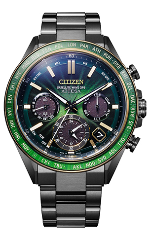 CITIZEN(シチズン) 2026新作 「シチズン アテッサ」より、太陽と地球が織りなす希少な光景、「グリーンフラッシュ」と「パープルオーロラ」をテーマにしたエコ・ドライブ50周年限定モデルが登場