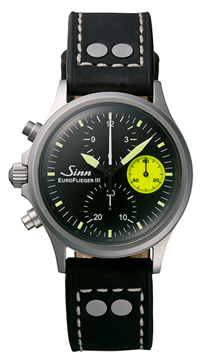 SINN(ジン) 2022新作 ジン社製オンボードクロックのイエローを採用したモデル。ジン「356.EURO FLIEGER.III」