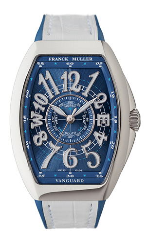 FRANCK MULLER(フランク ミュラー) 2023新作 独創的なマリンテイストと爽快なブルージ ーンズカラーでリュクスな船旅の世界観を表現。フランク ミュラー「ヴァンガード レディ マリナー」