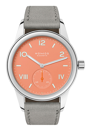 NOMOS Glashütte(ノモス グラスヒュッテ) 2023新作 おおらかな心とエネルギー。ノモス グラスヒュッテ「クラブ キャンパス クリームコーラル & エレクトリックグリーン」