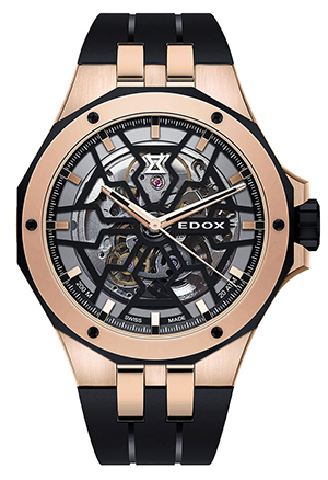 EDOX(エドックス) 2020新作 アワーグラスをモチーフにしたカットワークで魅せる時計。エドックス「デルフィン メカノ オートマティック」