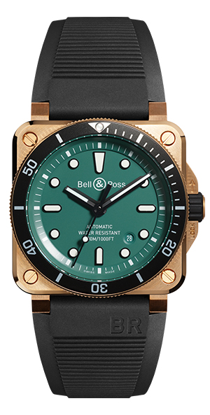 BELL & ROSS(ベル&ロス) 2024新作 ベル&ロス「BR 03-92 ダイバー ブラック&グリーン ブロンズ」