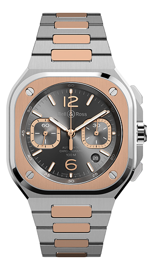 BELL & ROSS(ベル&ロス) 2024新作 ベル&ロス「BR 05 クロノ グレー スティール&ゴールド」