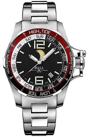 BALL WATCH(ボール ウォッチ) 「ムーンフェイズ(月齢)」と「タイドグラフ(潮汐)」表示を兼ね備えたアウトドア・ウォッチ「ムーンナビゲーター」