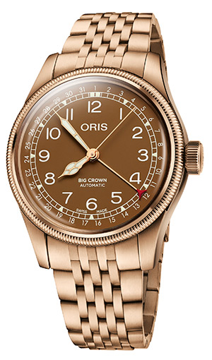 ORIS(オリス) 2022新作 ロングセラー初のフルブロンズモデル。オリス「ビッグクラウンポインターデイト ブロンズ」