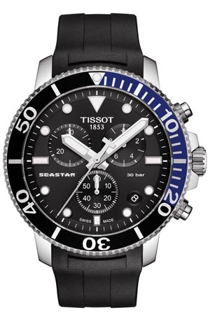 TISSOT(ティソ) 2021新作 鮮やかなベゼルカラーが夏の腕元を彩る新色。「ティソ シースター 1000 クォーツ クロノグラフ」