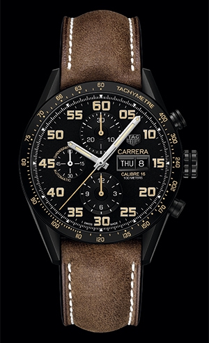 TAG Heuer(タグ・ホイヤー) ジュネーブ発表モデル 「カレラ キャリバー16 デイデイト クロノグラフ ブラック チタン」