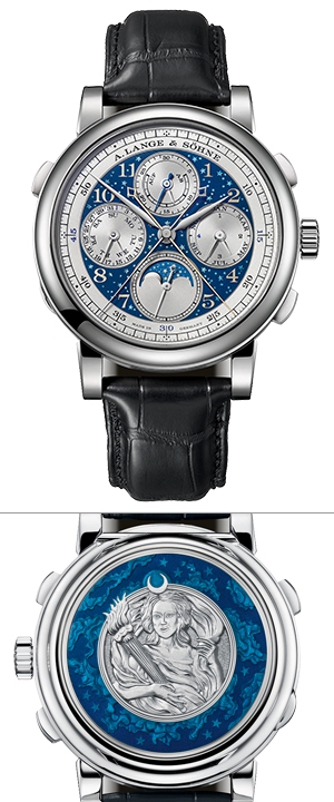 A. LANGE & SÖHNE(A.ランゲ&ゾーネ) 青く輝く工芸美。「1815 ラトラパント・パーペチュアルカレンダー・ハンドヴェルクスクンスト」