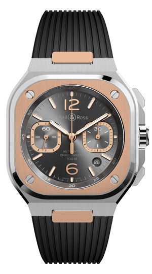 BELL & ROSS(ベル&ロス) 2024新作 ベル&ロス「BR 05 クロノ グレー スティール&ゴールド」
