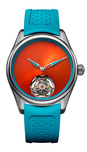 H.Moser & Cie.(H.モーザー) 2025新作 鮮やかなカラーの3モデル。H.モーザー「パイオニア・シリンドリカル トゥールビヨン スケルトン スパイスドアクア」「パイオニア・トゥールビヨン スパイスドアクア」「パイオニア・センターセコンド スパイスドアクア」