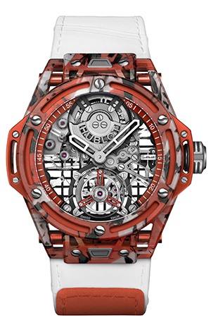 HUBLOT(ウブロ) 2026新作 史上最高の選手、ウブロアンバサダー ノバク・ジョコビッチへのオマージュ。3つのサーフェスと、ゲーム、セット、マッチのための時計3部作。ウブロ「ビッグ・バン トゥールビヨン ノバク・ジョコビッチ GOAT エディション」