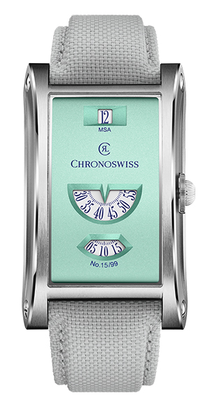 CHRONOSWISS(クロノスイス) 2026新作 針を持たない機械式腕時計の新色。クロノスイス「ネオ デジター パステル」