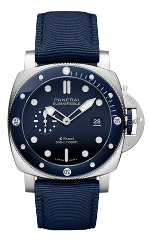 PANERAI(パネライ) 2022新作 サブマーシブル コレクションにeスティール™素材のモデルが登場。パネライ「サブマーシブル クアランタ クアトロ eスティール™」