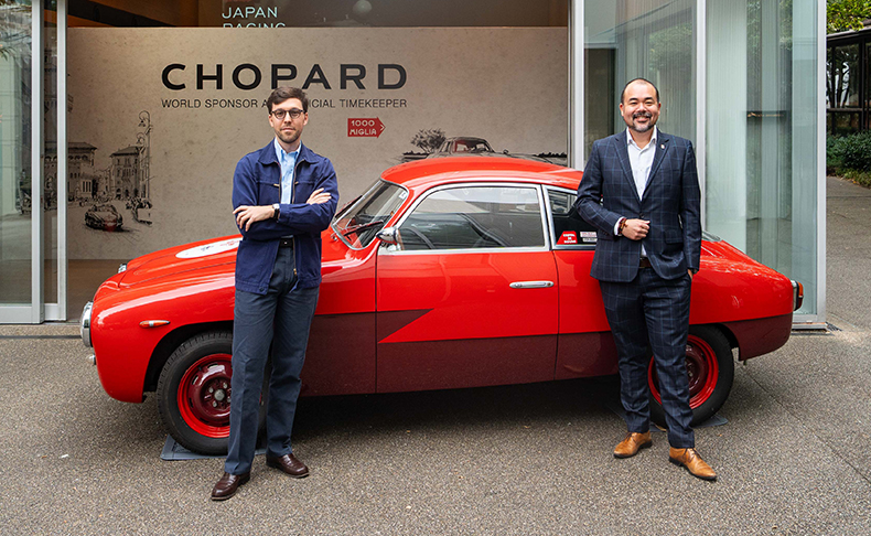 CHOPARD(ショパール) ショパール、日本限定エディション「ミッレ ミリア クラシック クロノグラフ ジャパン レーシング ホワイト」ローンチイベントを東京・代官山で開催。日本の歴史的なレーシングカラーにオマージュを捧げる100本限定モデルを、モータースポーツのヘリテージとともに披露