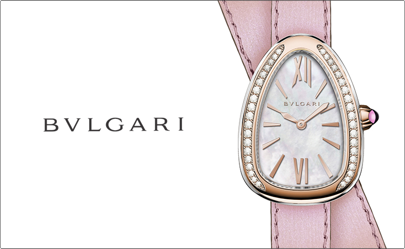 BVLGARI(ブルガリ) 「セルペンティ ツイスト ユア タイム」より日本限定のピンク ストラップが誕生