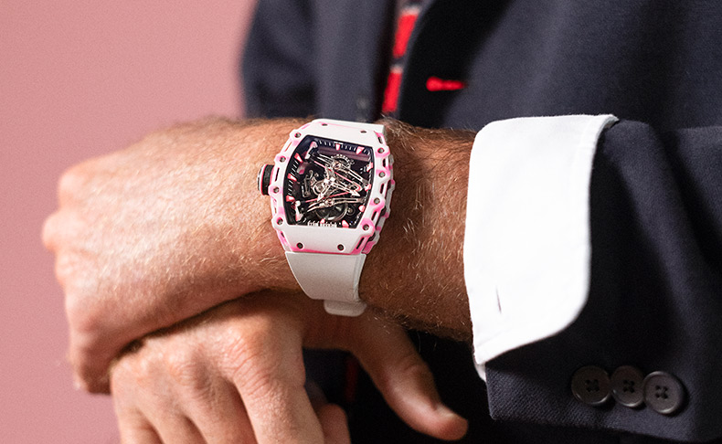 RICHARD MILLE(リシャール・ミル) 2022新作 バッバのラッキーカラーであるピンクを起用。リシャール・ミル「RM 38-02 トゥールビヨン バッバ・ワトソン」