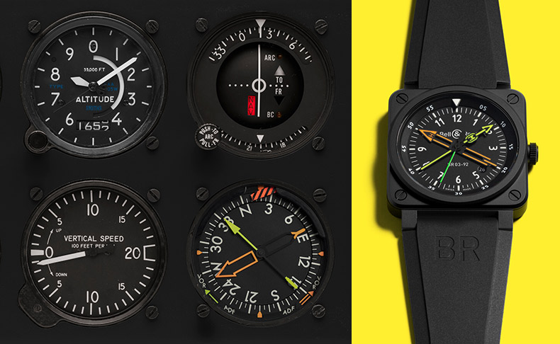 BELL & ROSS(ベル＆ロス) 2022新作 コックピットから腕時計へ。ナビゲーション機器「ラジオコンパス」に由来する、ベル＆ロス「BR 03-92 RADIOCOMPASS」