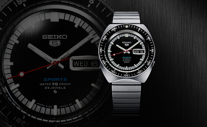 Seiko 5 Sports 腕時計 メンズ SBSA221 スポーツ 自動巻き ブラックxシルバー アナログ表示