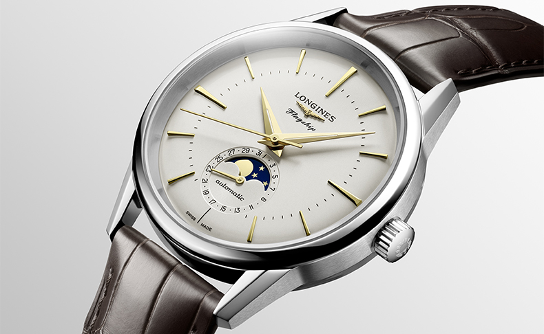 LONGINES(ロンジン) 2023新作 ロンジンの不朽の名作にオマージュを捧げたコレクション「フラッグシップ ヘリテージ」にムーンフェイズ機能搭載の新モデル登場