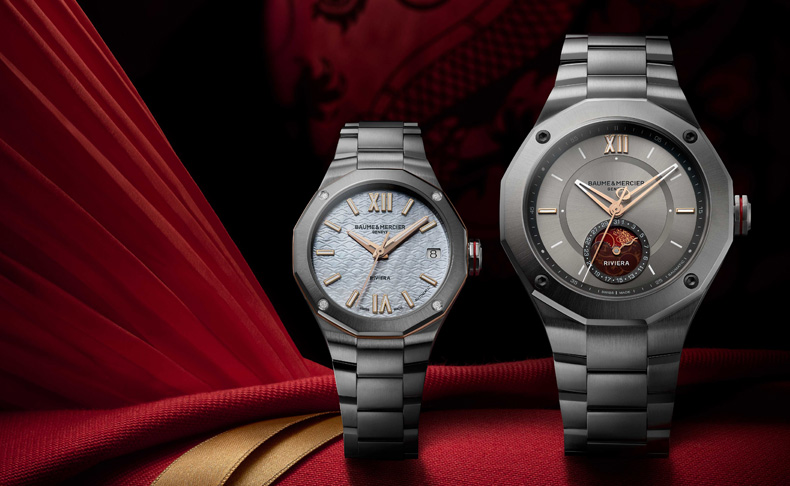 BAUME & MERCIER New Product for 2024 A vivid expression of the majestic magic of the Dragon in the Year of the Dragon, the sign of the zodiac.  Baume & Mercier “Riviera Chinese New Year Dragon Edition”