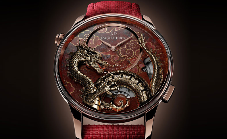 JAQUET DROZ(ジャケ・ドロー) 2024新作 中国文化の中で吉兆として姿を現すとされる聖なる生物へのオマージュ。ジャケ・ドロー「インペリアル・ドラゴン・オートマトン レッドゴールド - キュプライト」