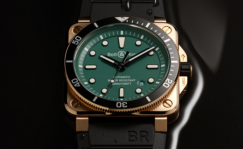 BELL & ROSS(ベル&ロス) 2024新作 ベル&ロス「BR 03-92 ダイバー ブラック&グリーン ブロンズ」