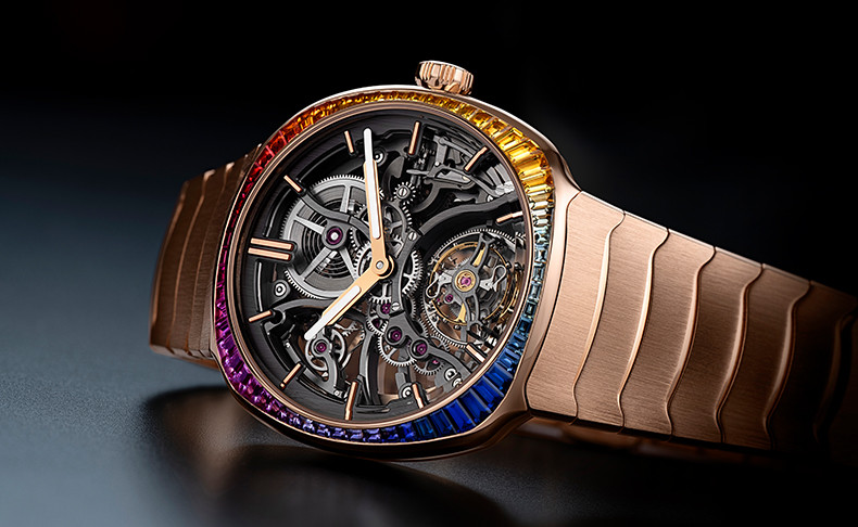 H.Moser & Cie.(H.モーザー) 2025新作 プレシャスなミニマリズム。H.モーザー「ストリームライナー・トゥールビヨン スケルトン レインボー」