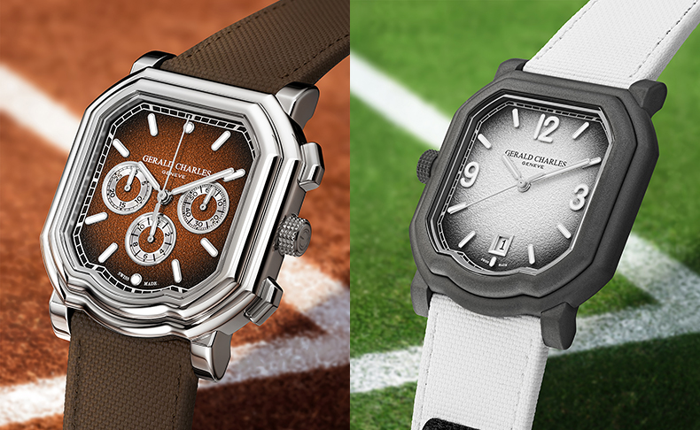 GERALD CHARLES(ジェラルド・チャールズ) 2026新作 テニスをイメージした新作。ジェラルド・チャールズ「マエストロ 3.0 クロノグラフ クレイ」「マエストロ GCスポーツ テニス ホワイト」