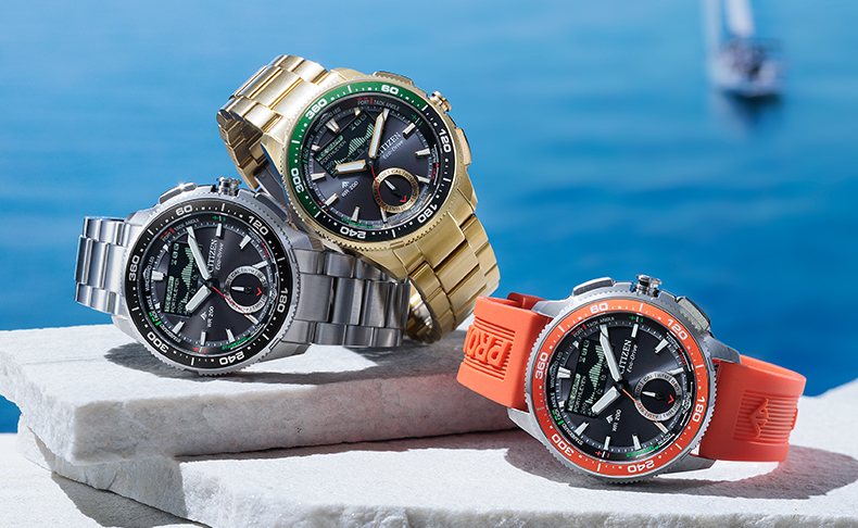CITIZEN(シチズン) 2026新作 「シチズン プロマスター」より、ヨットレースウオッチの系譜を受け継ぐ光発電エコ・ドライブ コンビネーションウオッチ「Wave Tracker」が登場