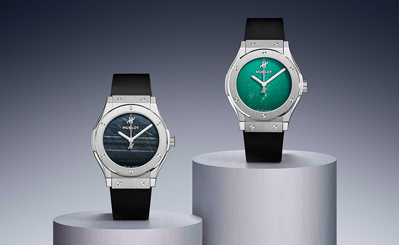 HUBLOT(ウブロ) 2026新作 天然石が生み出す、唯一無二の表情。ウブロ「クラシック・フュージョン ホークスアイ チタニウム」「クラシック・フュージョン グリーンアベンチュリン チタニウム」