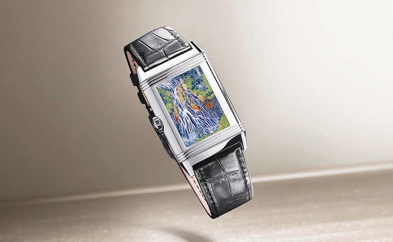 JAEGER-LECOULTRE(ジャガー・ルクルト) 2021新作 東西の芸術的伝統を融合。ジャガー・ルクルト「レベルソ・トリビュート・エナメル - 葛飾北斎『下野黒髪山きりふりの滝』」