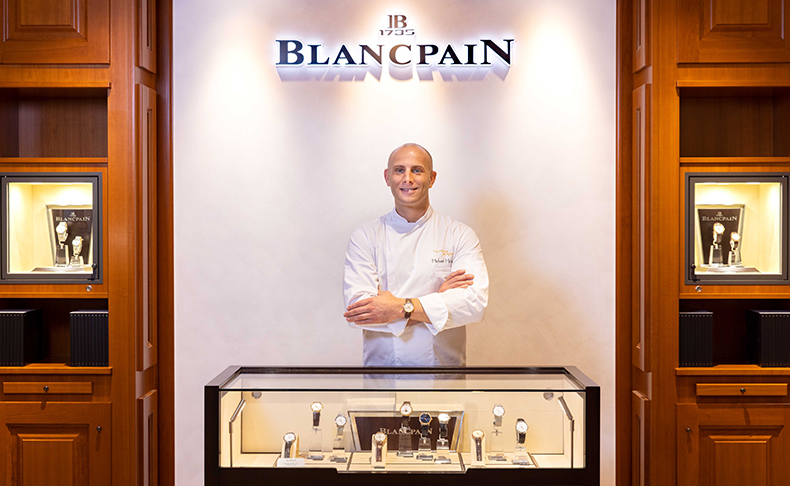 BLANCPAIN(ブランパン) ブランパンが、ミシュランガイド東京 2021で3つ星を  獲得しているジョエル・ロブション レストラン東京のシェフ、  ミカエル・ミカエリディス氏とのコラボレーションを発表